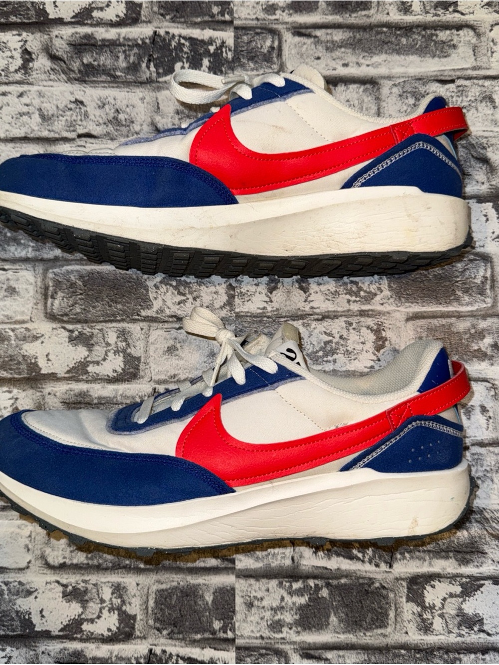 Nike Waffle Debut Swoosh Old Royal Habanero Red Size 11 - No Box